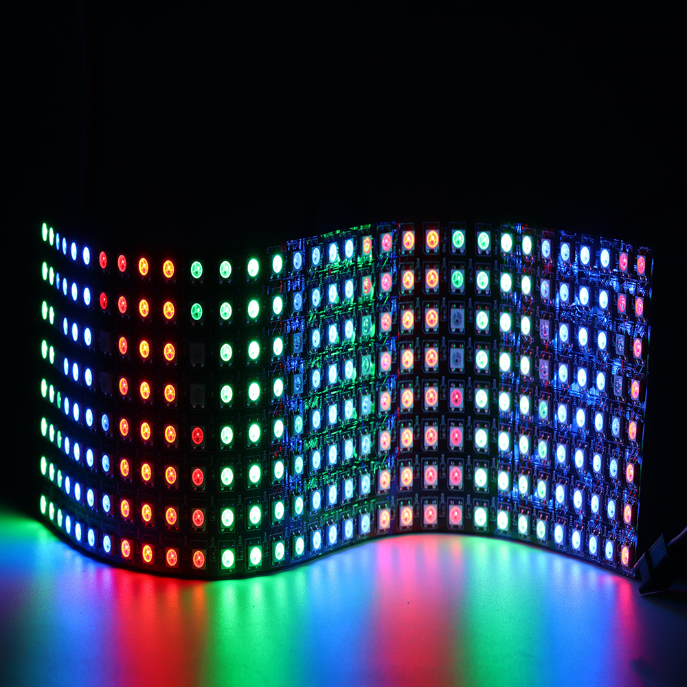 Programmable video ws2812b arrays 8x32 rgb led matrix 5050 flexible panel