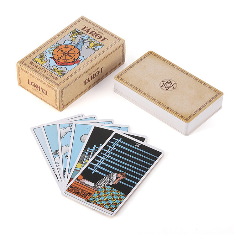 High quality customised printable paper tarot playing cards set trading printing games card deck tarot cards with guidebook