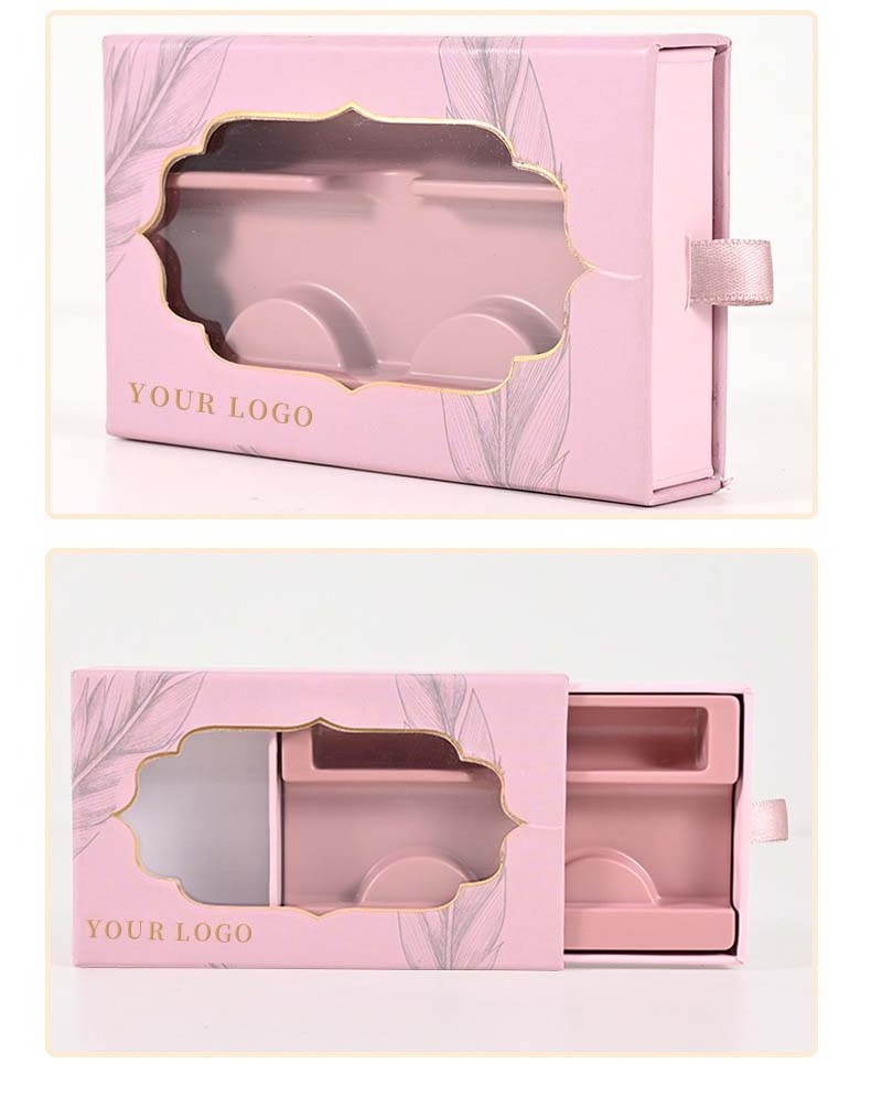 Luxury gold foil custom logo pink cosmetic packaging box skincare matches cardboard gift boxes packaging