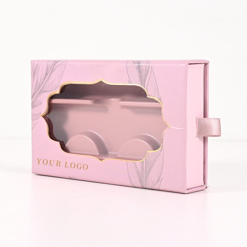 Luxury gold foil custom logo pink cosmetic packaging box skincare matches cardboard gift boxes packaging