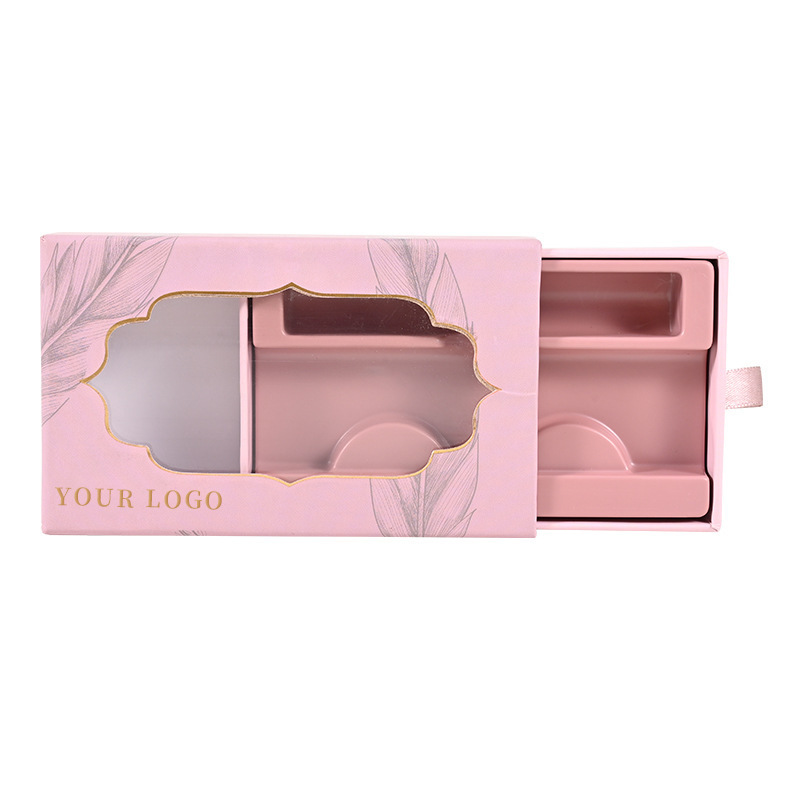 Luxury gold foil custom logo pink cosmetic packaging box skincare matches cardboard gift boxes packaging