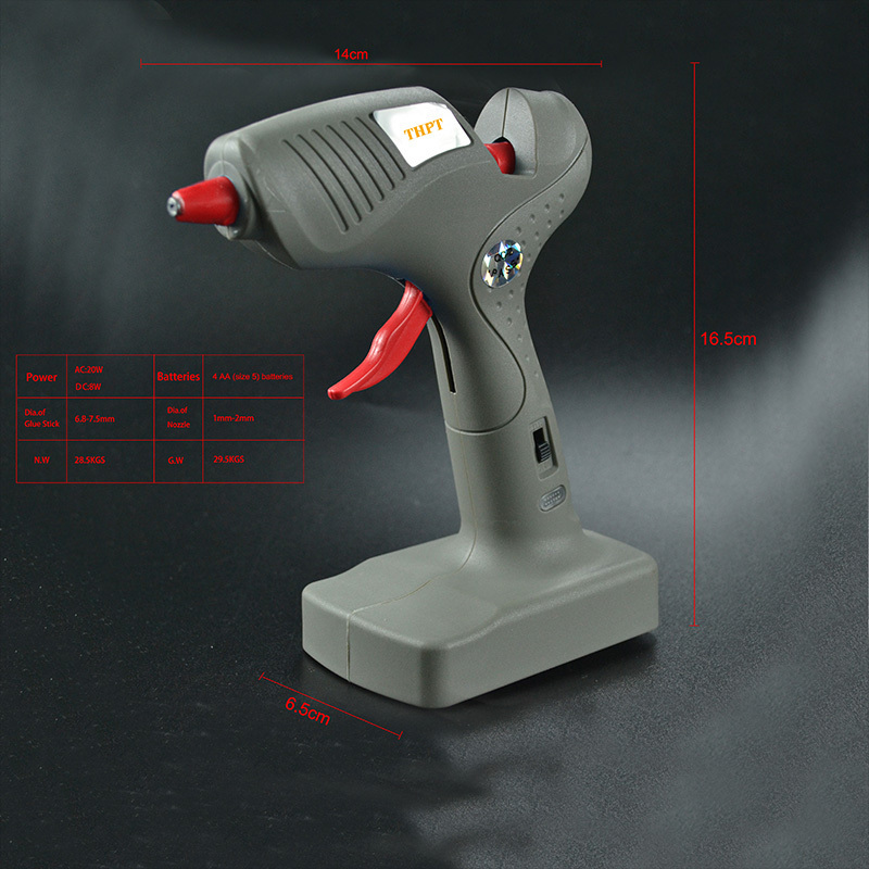 Cordless Hot Glue Gun Electric Heating Tool With 4AA Battery For Diy Arts Craft 7mm Glue Stick