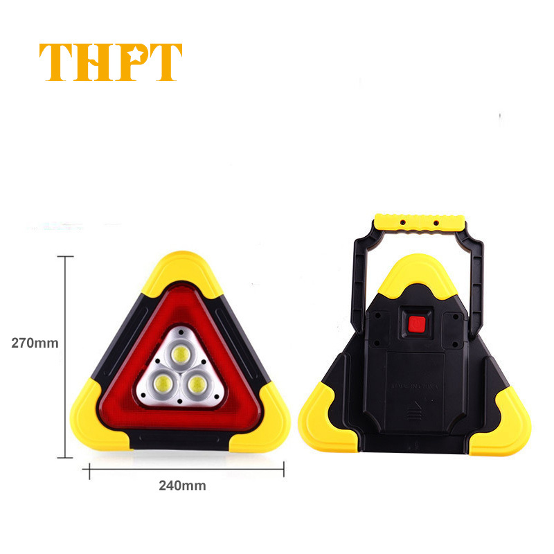 THTP Cob Lamp USB Rechargeable Road Light Mode Red Vehicles Emergency Reflective Triangle Led Flashing Warning Strobe Lights