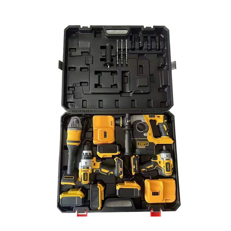 21V Brushless Impact Drills Set 3/4 Pcs Battery Power Cordless Tools Combo Set with Kit Combo set box