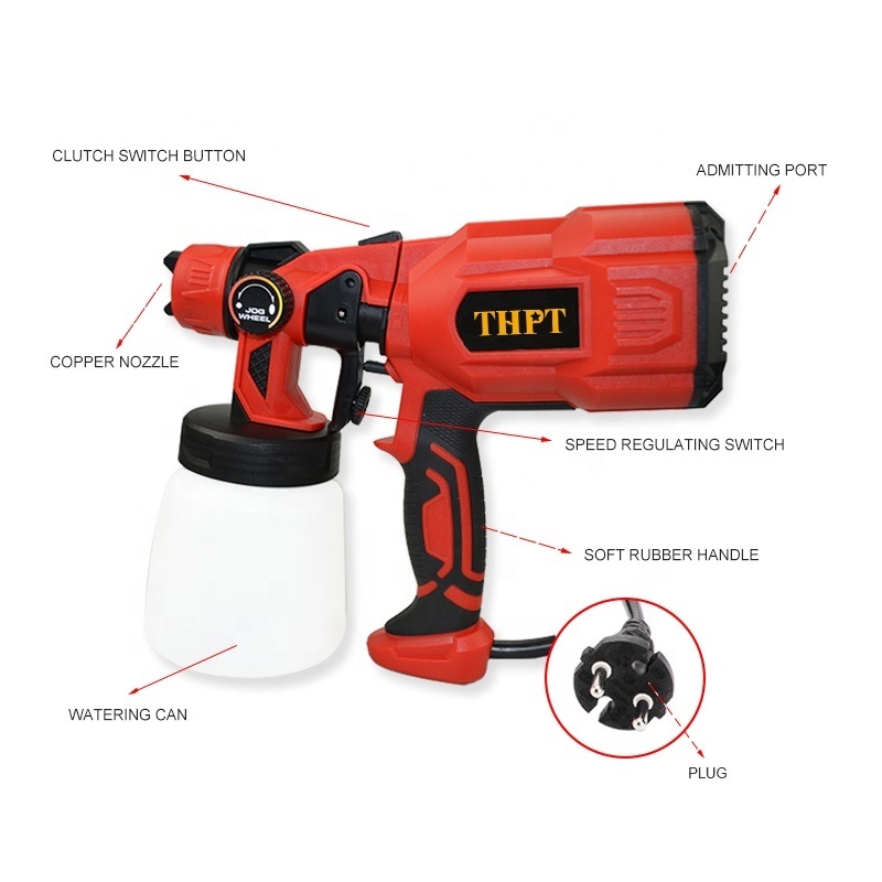 220V 550w Indoor Outdoor Painting Power Tool Electric Spray Gun Paint Sprayer Painting Spray Gun