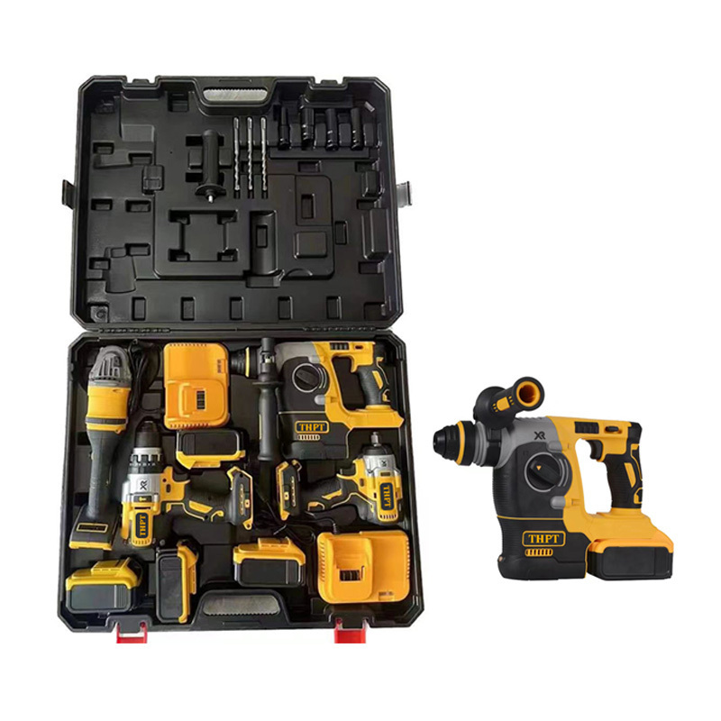 21V Brushless Impact Drills Set 3/4 Pcs Battery Power Cordless Tools Combo Set with Kit Combo set box