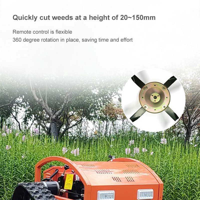 Approve Grass Cutting Machine Crawler Brush Cutter For Agriculture electric remote control AI robot lawn mower