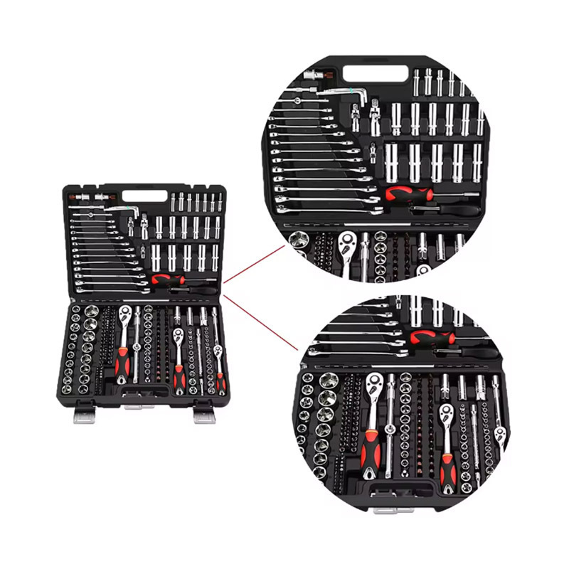 1/2 1/4  3/8 216 pcs car tool kit set box impact socket ratchet tool set impact socket ratchet wrench set tools