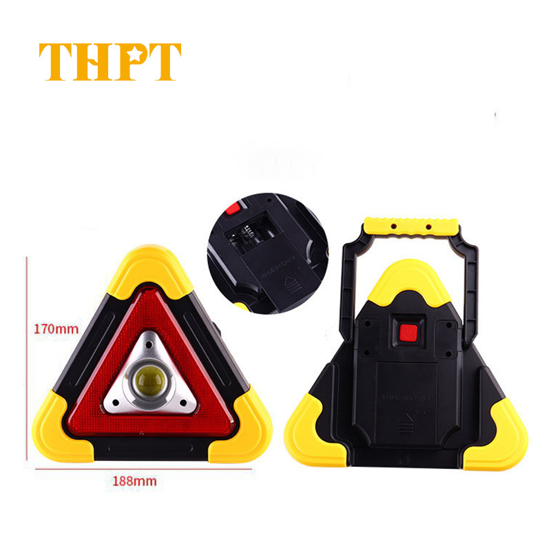 THTP Cob Lamp USB Rechargeable Road Light Mode Red Vehicles Emergency Reflective Triangle Led Flashing Warning Strobe Lights