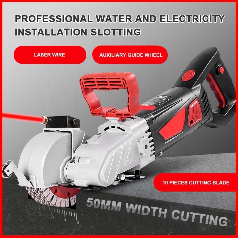 Water And Electricity Installation Dust-free Concrete Wall Cutting Concrete Cutting Automatic Slot Mini Grooving Machine