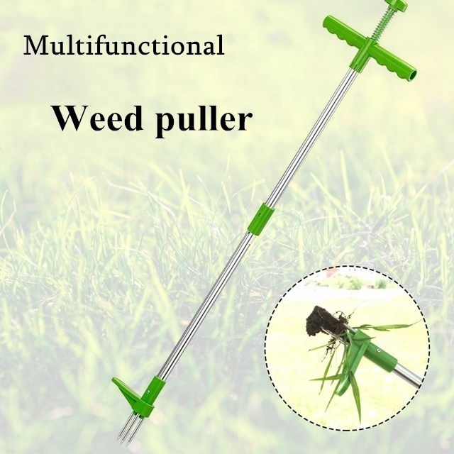 Outdoor Portable Multifunction Weeder Transplant Aluminium Lawn Stand Up Root Claw Weeder Remover Weed Puller For Garden