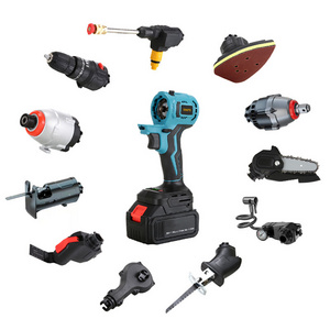 6-14 Pcs 21V Battery Brushless Cordless Multi Tools Power Tools Electric Saw Polisher Drill Combo Kit Wrenches Tool Set Box