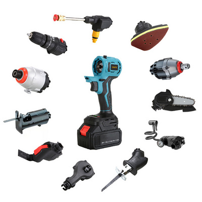 6-14 Pcs 21V Battery Brushless Cordless Multi Tools Power Tools Electric Saw Polisher Drill Combo Kit Wrenches Tool Set Box