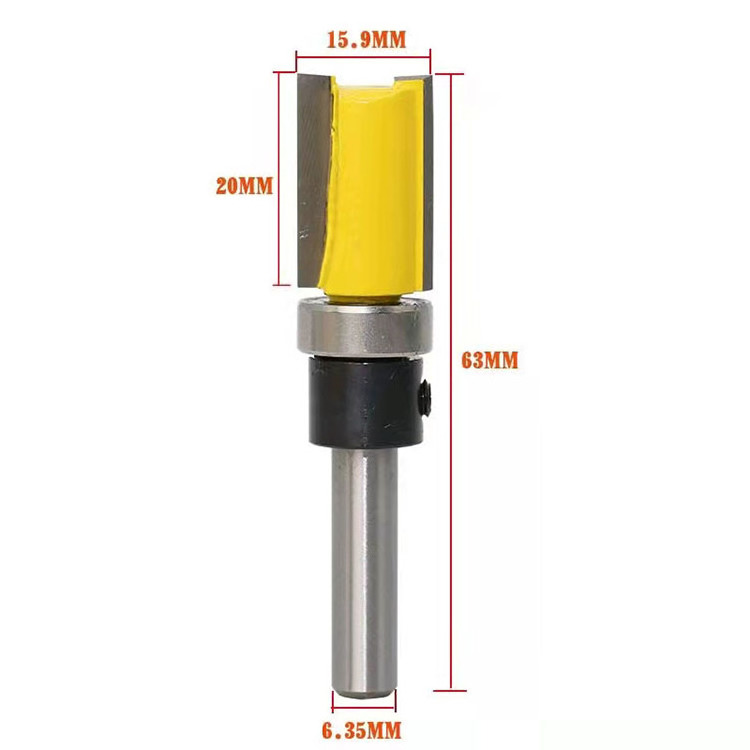 Supplier 4PC 1/4 inch shank profiling milling cutter flush Trim Router Bit set Tenon Cutter face milling cutter for woodworking