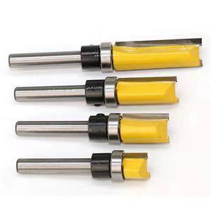 Supplier 4PC 1/4 inch shank profiling milling cutter flush Trim Router Bit set Tenon Cutter face milling cutter for woodworking