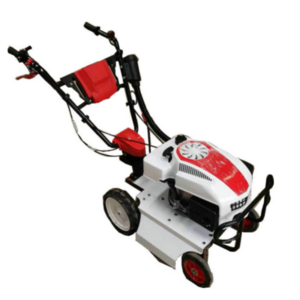 Self Propelled 6.5HP Farm Machine tractor Lawn Mower petrol farm for Garden Use robot remote