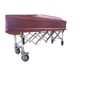 THR-CTF04 Funeral Products Stainless Steel Coffin Trolley Church Truck