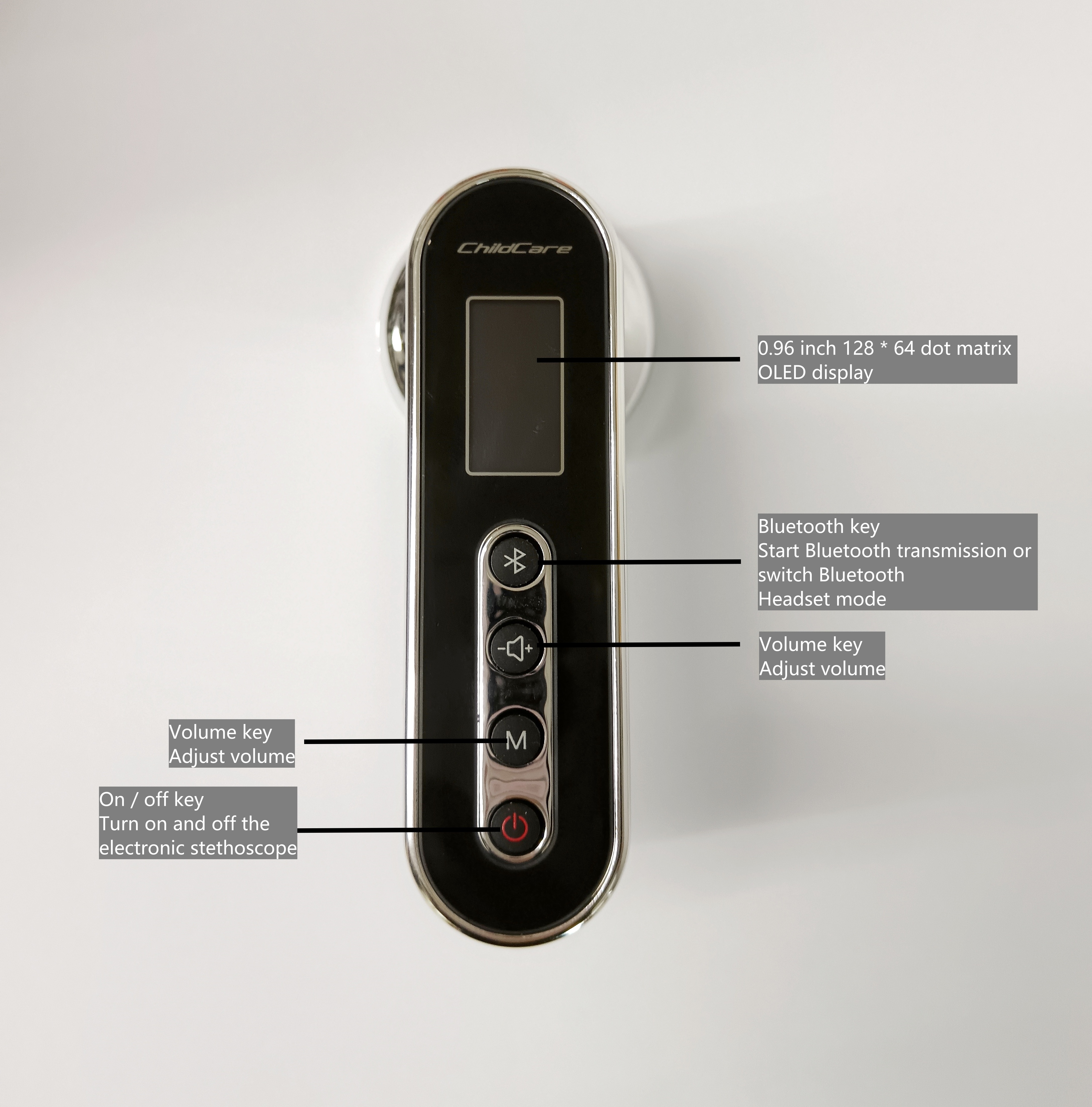 Hospital Multi Function Electronic Stethoscope Digital Bluetooth Stethoscope