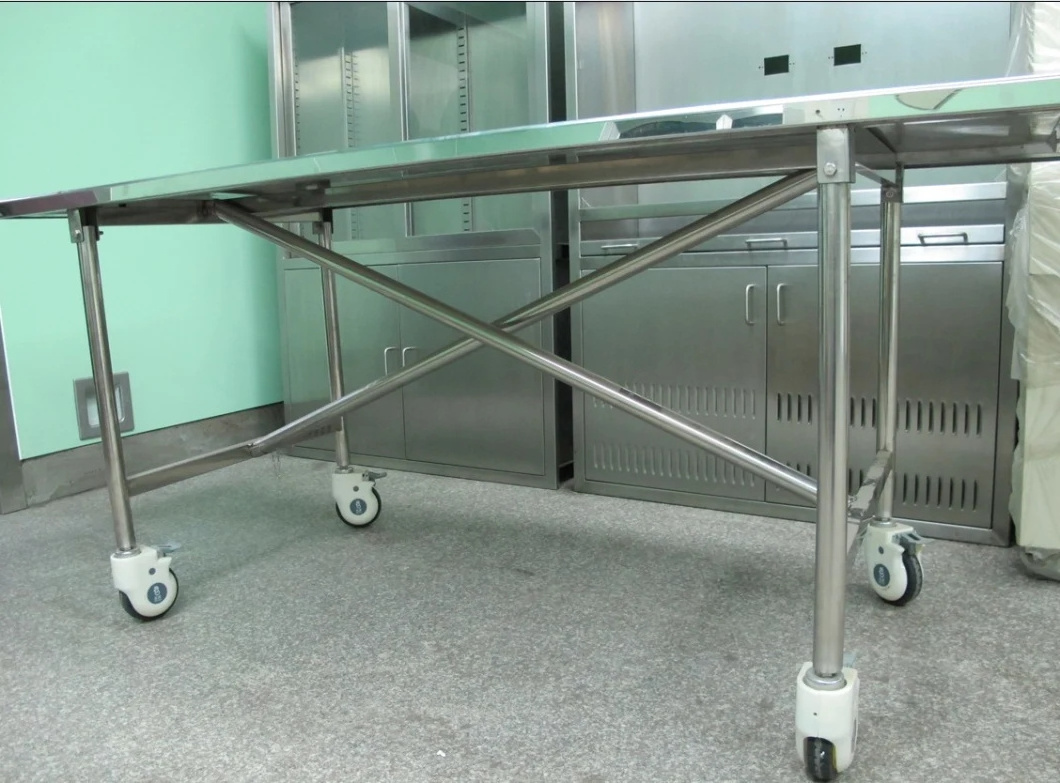 THR-104 Funeral Products Foldable Embalming Table Stainless Steel Anatomy Dissection Table