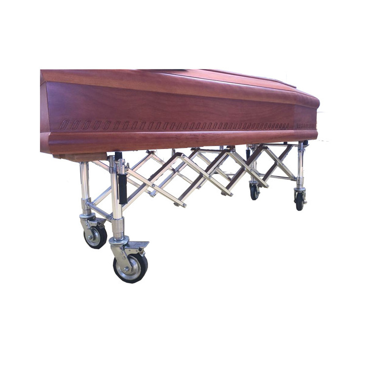 THR-CTJ03 Funeral products anodized aluminum tube church cart/funeral cart/casket trolley