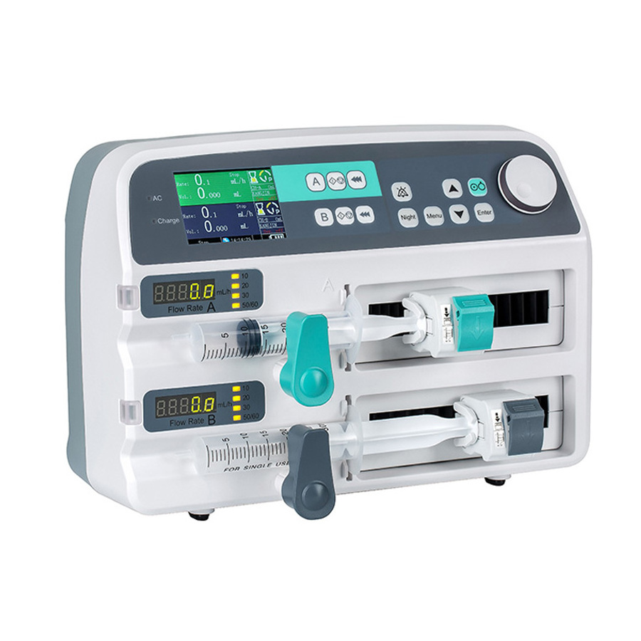 THR-SP71 Medicla Double Channel Portable Syringe Pump Price Dual Channel Syringe Pump For ICU