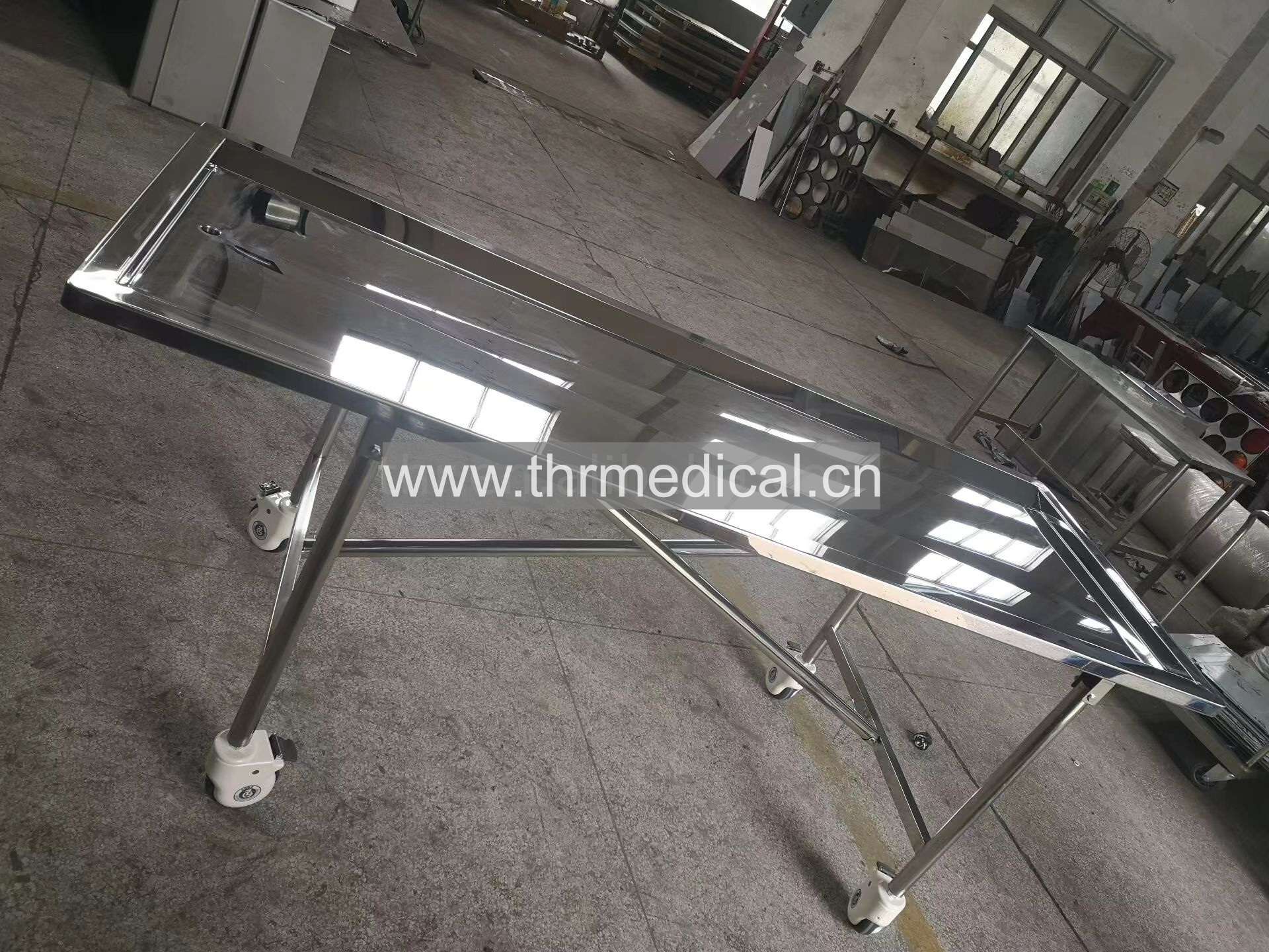 THR-104 Funeral Products Foldable Embalming Table Stainless Steel Anatomy Dissection Table