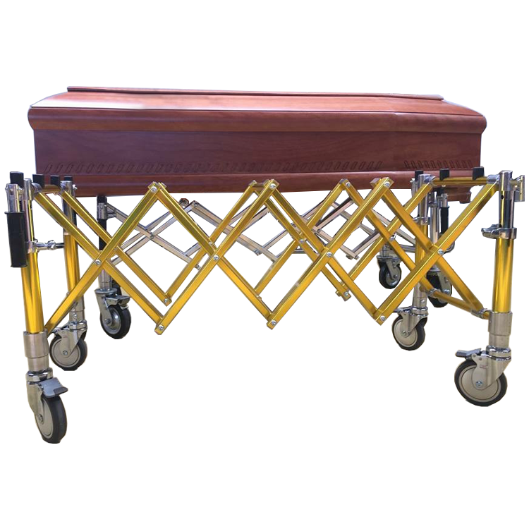 THR-CTJ03 Funeral products anodized aluminum tube church cart/funeral cart/casket trolley