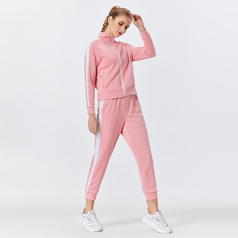 Womens Clothing New Stylish Jogger Sweat suit Women Two Piece Tracksuit OEM Manufacturer Pink Tracksuit Sets