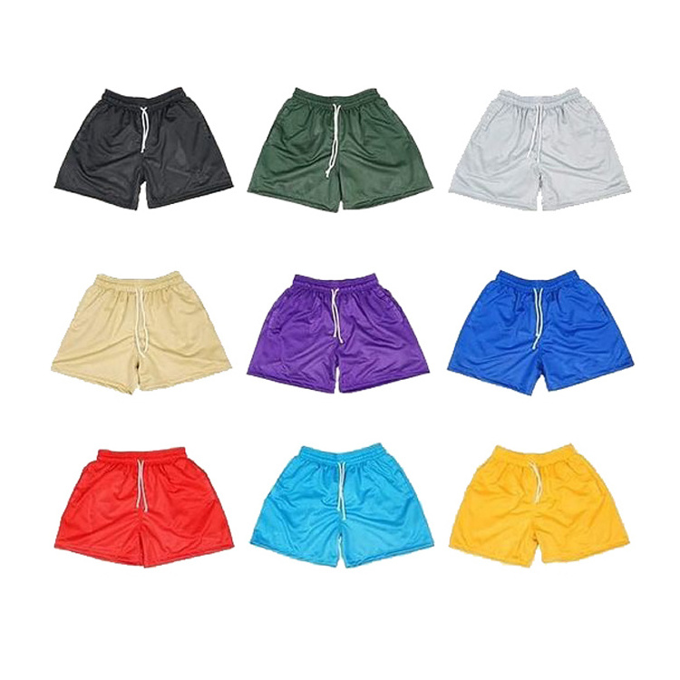 Custom Logo Color Double Layer Designer Mesh Shorts Lining Summer Sublimation Custom Blank Short Men Mesh Shorts