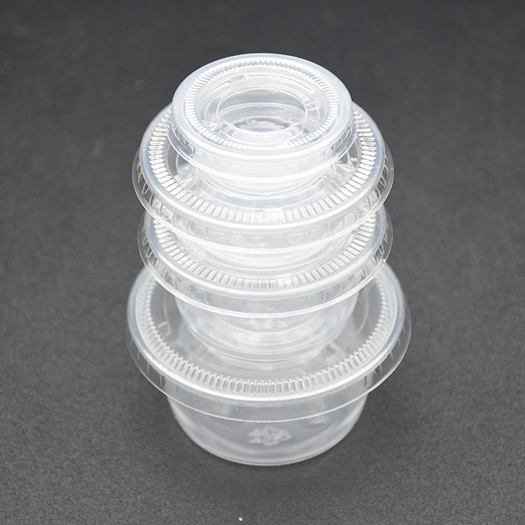 2oz Plastic Sauce Container  Disposable  Dipping Sauce Condiment Cup With Lids