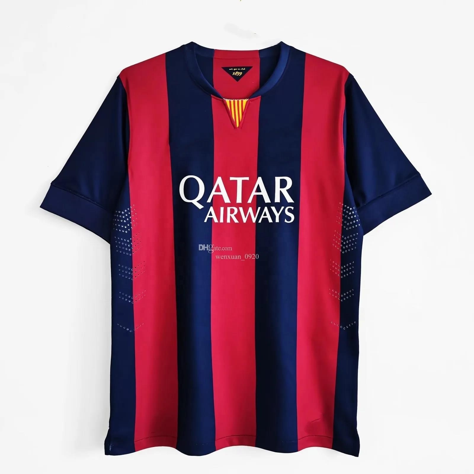 Xavi Alexis Neymar jr Retro soccer jerseys Iniesta home David Villa MESSI DANI ALVE S PUYOL vintage football shirt jerseys