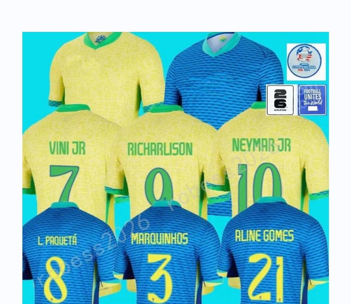 2024 Brazil Soccer Jersey NEYMAR JR Brasil CASEMIRO Team G.JESUS P.COUTINHO Home Away Men Kids L.PAQUETA T.SILVA PELE VINI JR