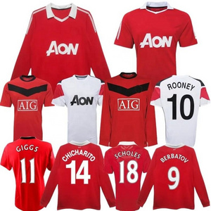 Rooney Giggs Berbatov retro soccer jerseys Owen CHICHARITO MAN Evra Nani Schole s Vidic vintage united classic football shirt