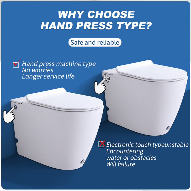 Bathroom without water tank wc tankless no cistern pulse toilet ceramic floor mounted toilet with battery