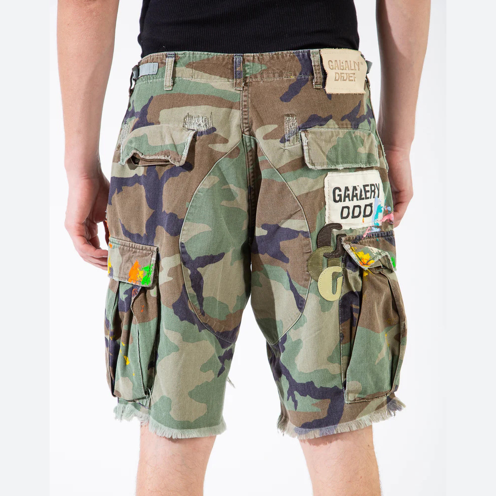 Custom Logo Mens Oversized Pockets Cotton Shorts Workout Camouflage Men Comfortable Cargo Shorts For Men