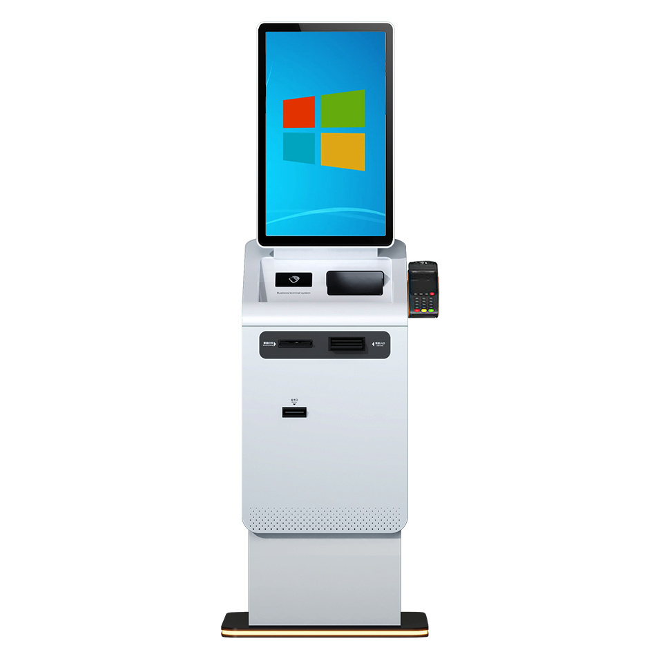 Crtly Multifunctional Self Service Financial Kiosk Online bank ATM terminal with cash in and cash out currency exchange machine