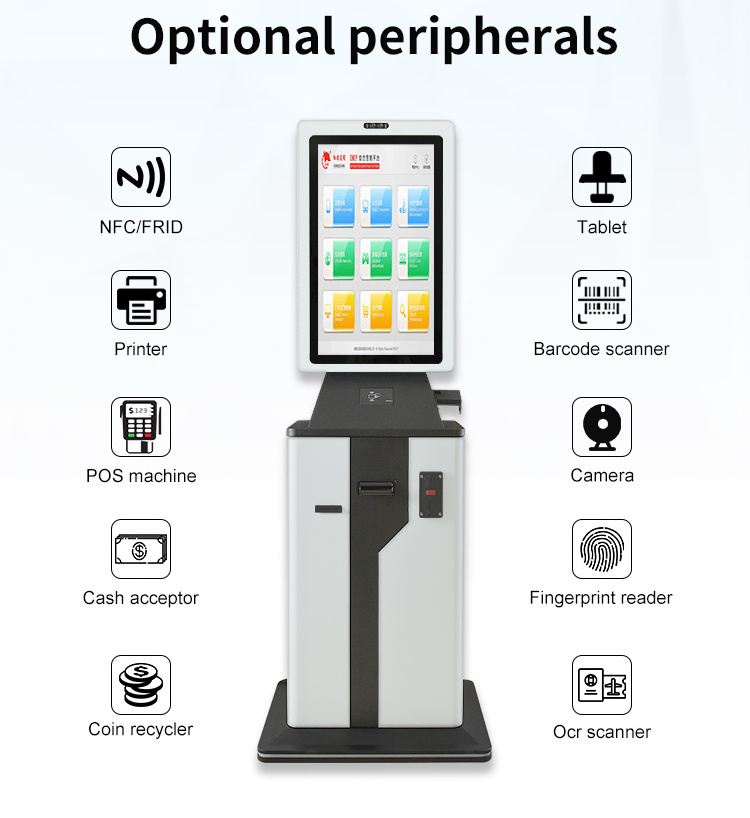 Crtly Parking Payment Kiosk Customized Cash Accept Ticket Vending Parking Car Park Paying Machines