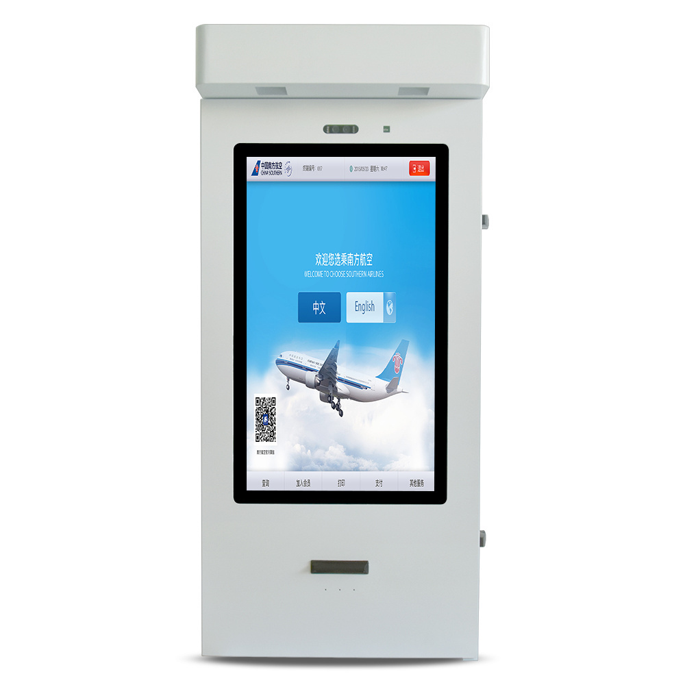 wall mount touch screen self ordering drive thru order system self service electronic kiosk