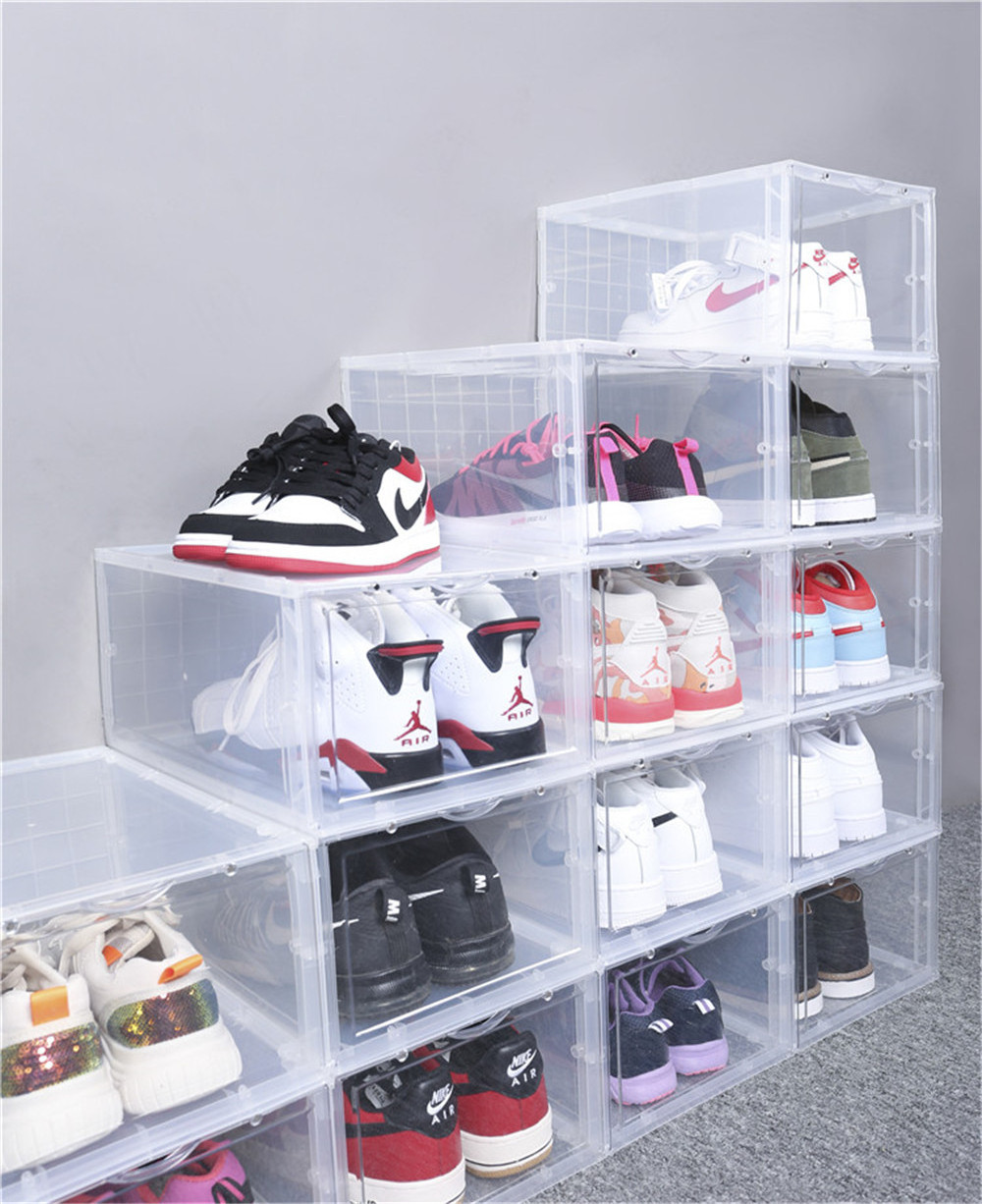 tl5688 front open shoe box magnet plastic home storage space savers