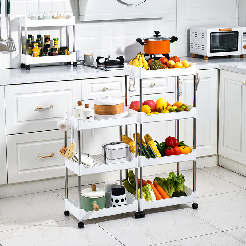 Multi-functional storage rack kitchen bathroom movable storage rack washing machine refrigerator narrow slot storage rack