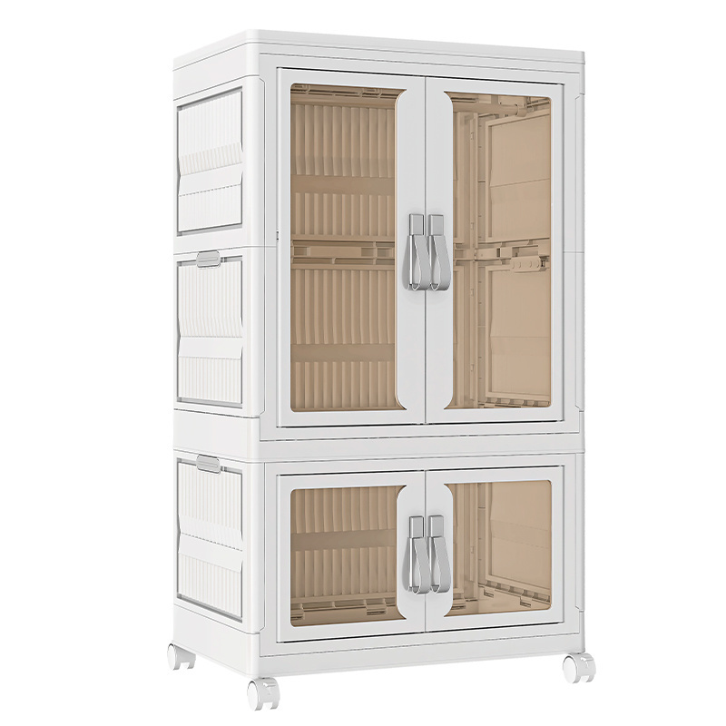 Children's wardrobe without installation, household bedroom storage cabinet, baby toy clothing folding storage cabinet