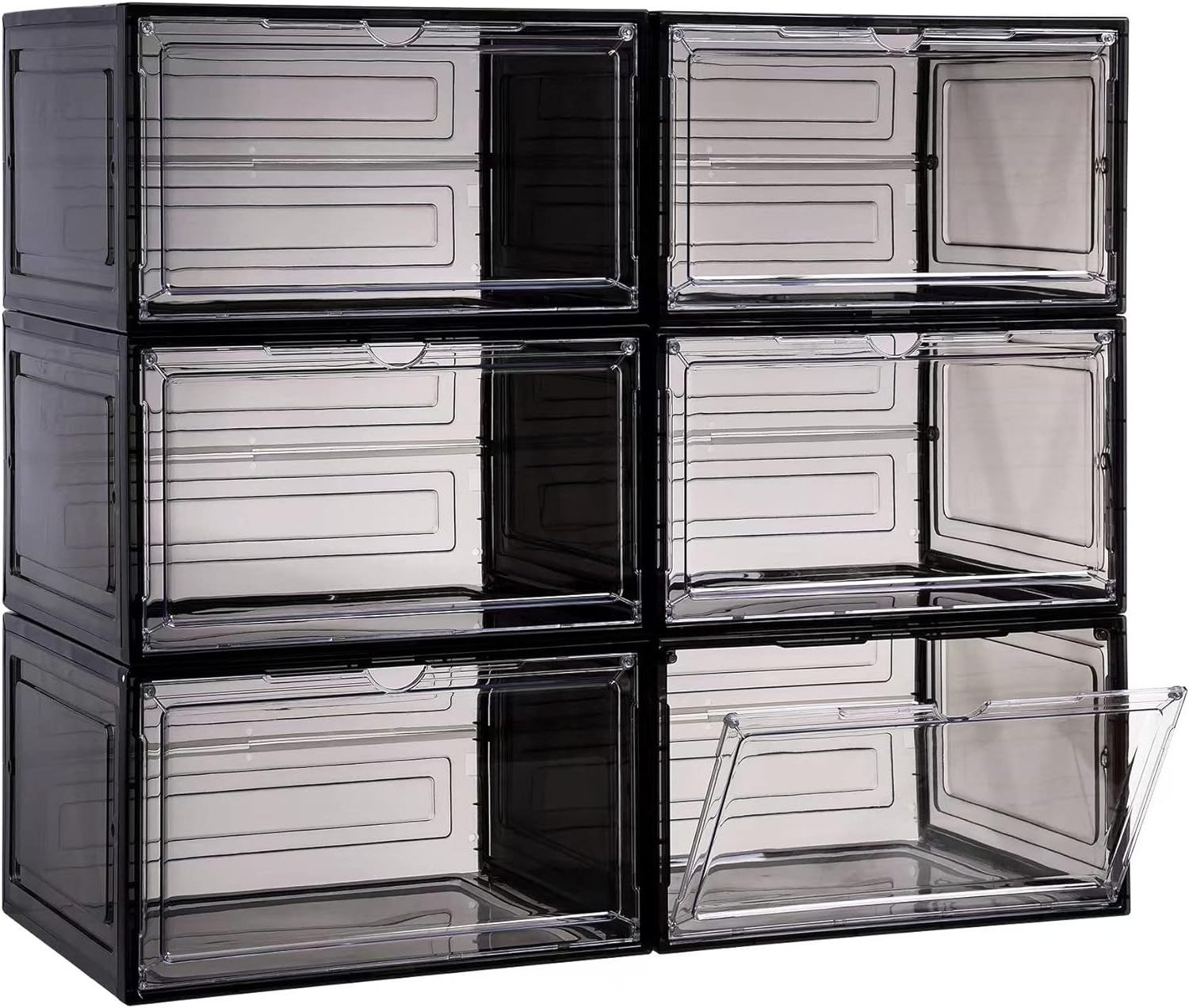 supply reasonable price shoe box storage large   pack shoe storage box clear plastic stackable