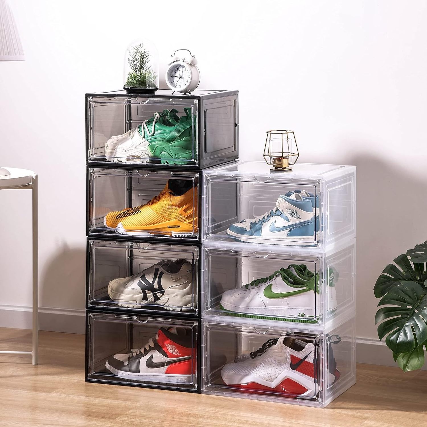 foldable shoe storage box sneaker  giant shoe storage box  led shoe box storage