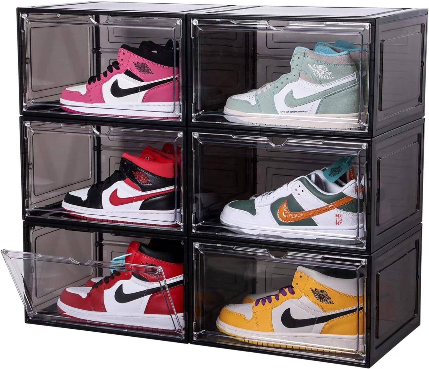 Shoe Storage Organizer for Closet,Stackable Shoe Storage Box for Entryway,Cube Storage Cabinet,Organizador De Zapato