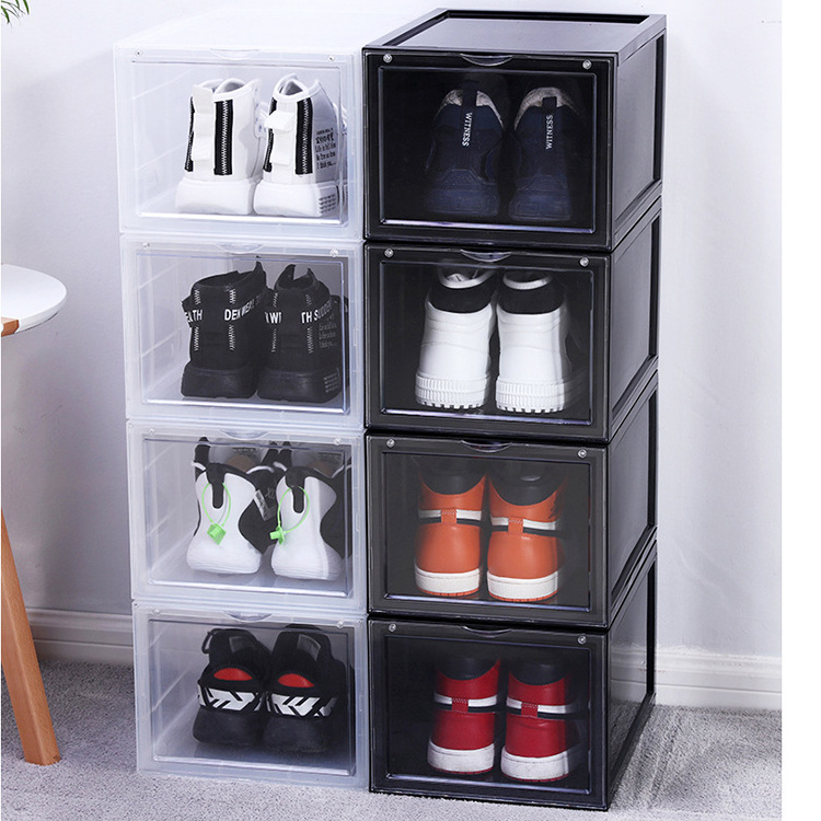 shoe box display closet storage organizer