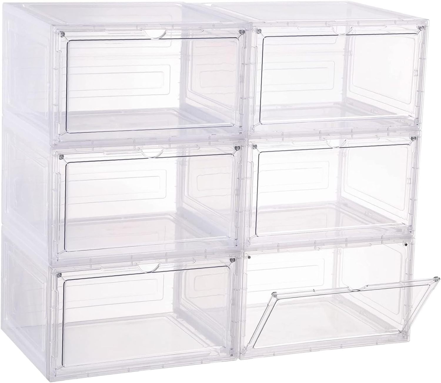 clear shoe box storage  10 tiers shoe rack storage box folda