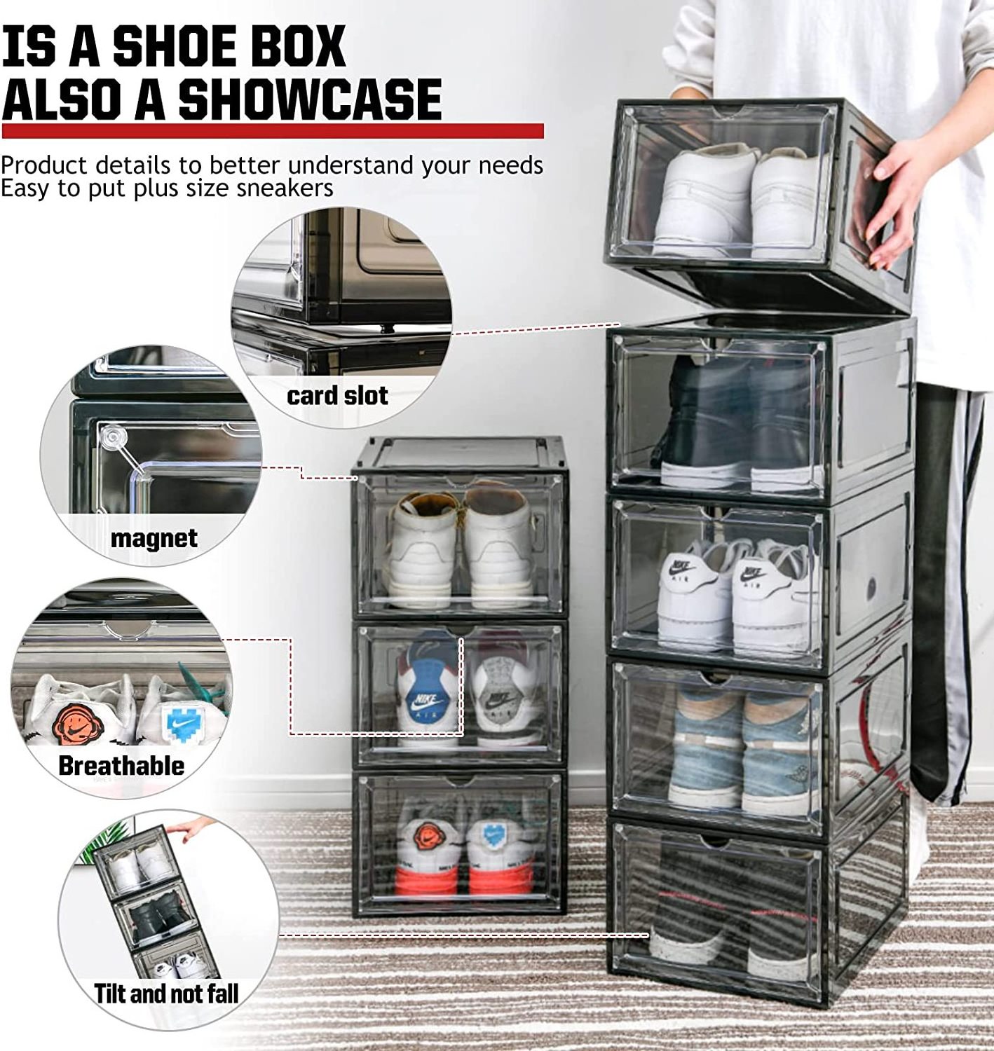 shoe storage box,plastic clear drop front shoe box,Shoe Boxes Clear Plastic Stackable