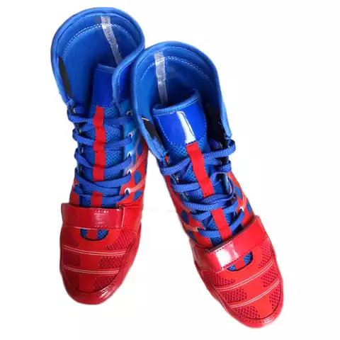 Wholesale custom professional leather sport boots boxing shoes for men