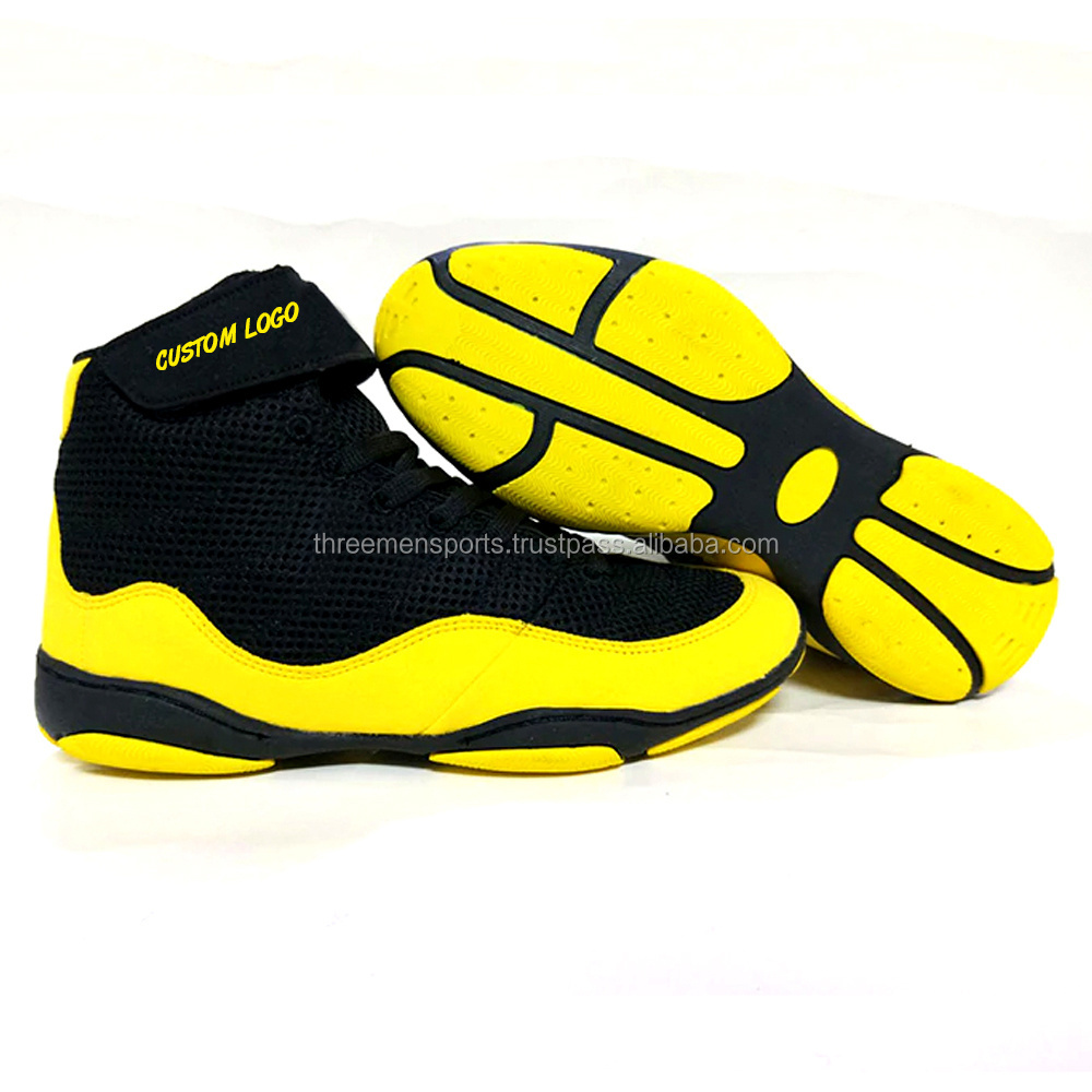 Wholesale custom professional leather sport boots boxing shoes for men