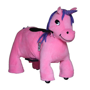 wholesale hot sale mechanical horse ride on animal toy horse on wheels for kids